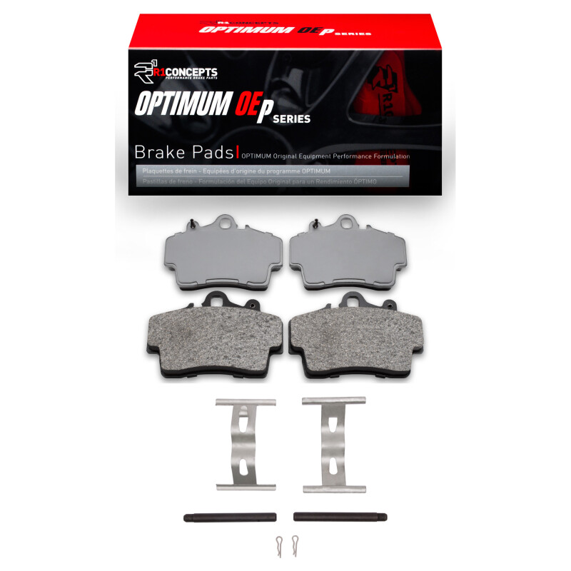 Picture of R1 1997-2008 Porsche Boxster Front R1 Optimum OE Pads & Hardware Kit