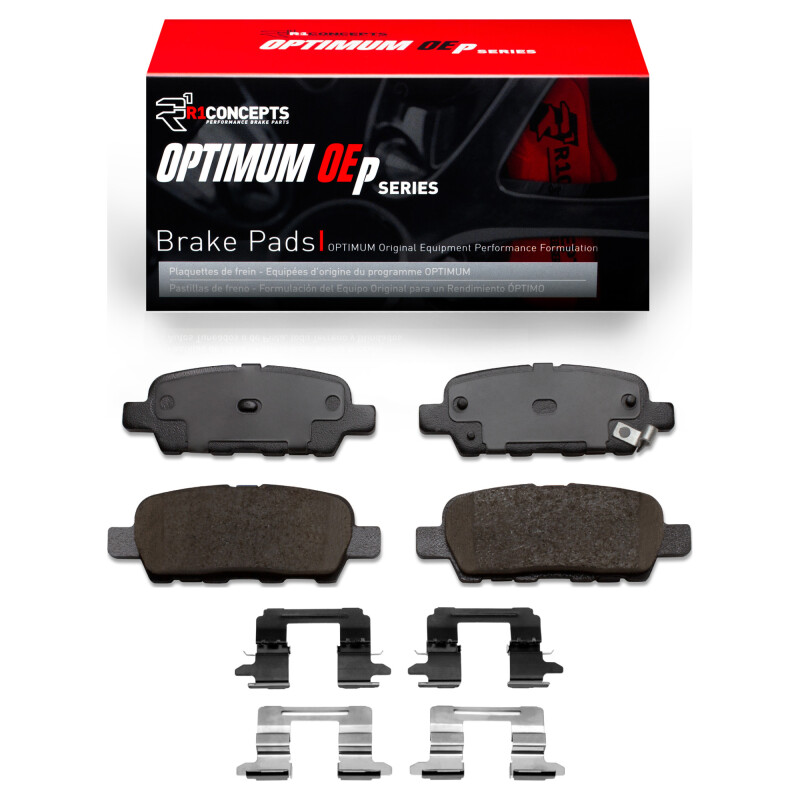 Picture of R1 2002-2025 Infiniti M37 Rear R1 Optimum OE Pads & Hardware Kit