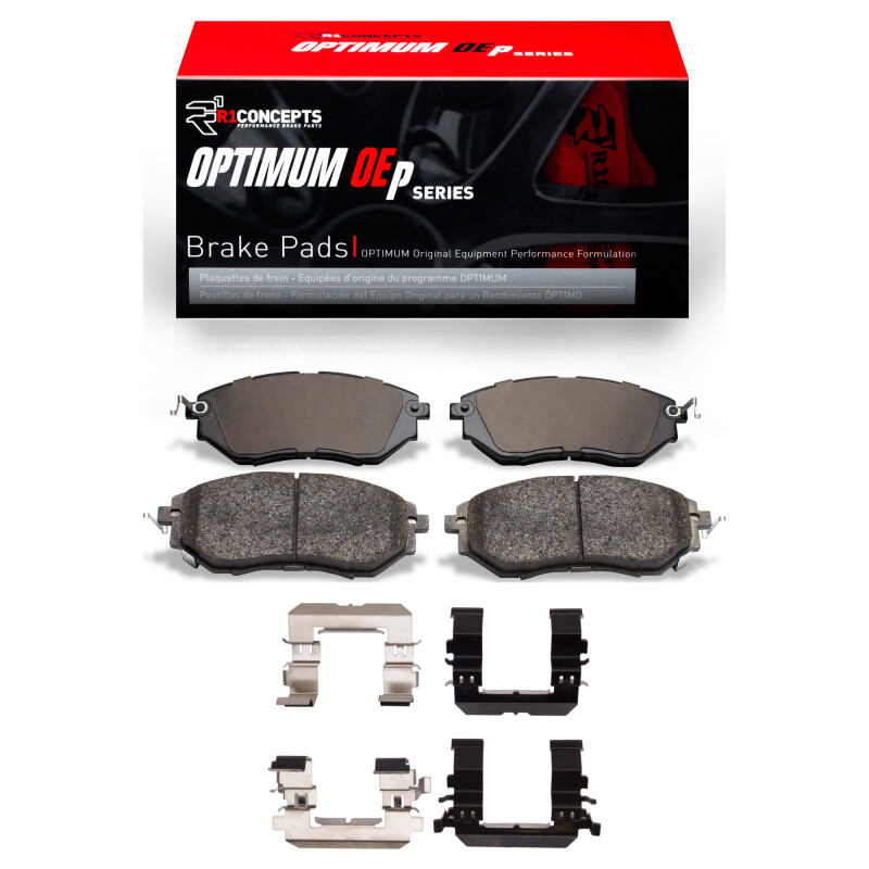 Picture of R1 15-21 Subaru WRX Front Optimum OE Pads & Hardware Kit