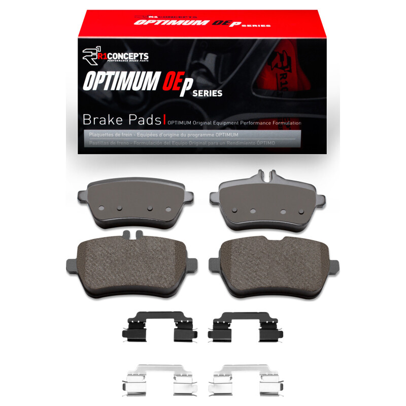 Picture of R1 2013-2021 Mercedes-Benz SL550 Rear R1 Optimum OE Pads & Hardware Kit