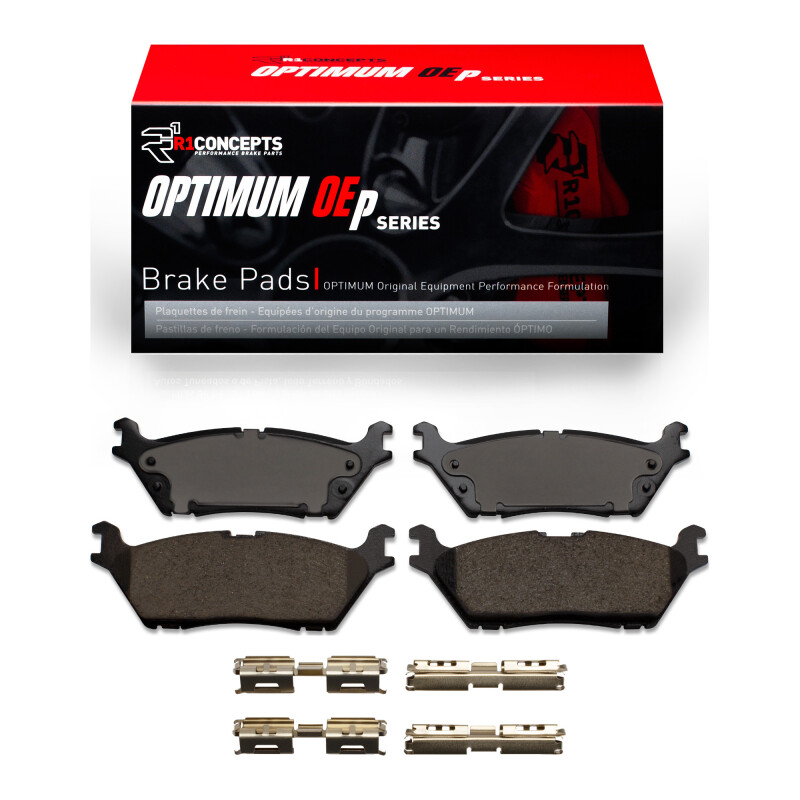 Picture of R1 2015-2021 Ford F-150 RWD Rear R1 Optimum OE Pads & Hardware Kit