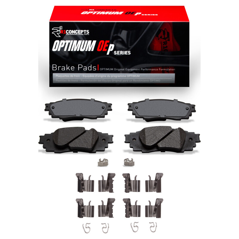 Picture of R1 2016-2025 Lexus ES300H Rear R1 Optimum OE Pads & Hardware Kit