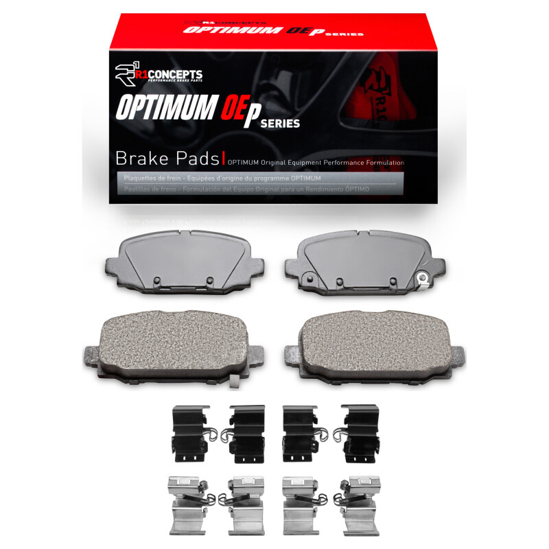 Picture of R1 2017-2025 Jeep Compass Rear R1 Optimum OE Pads & Hardware Kit