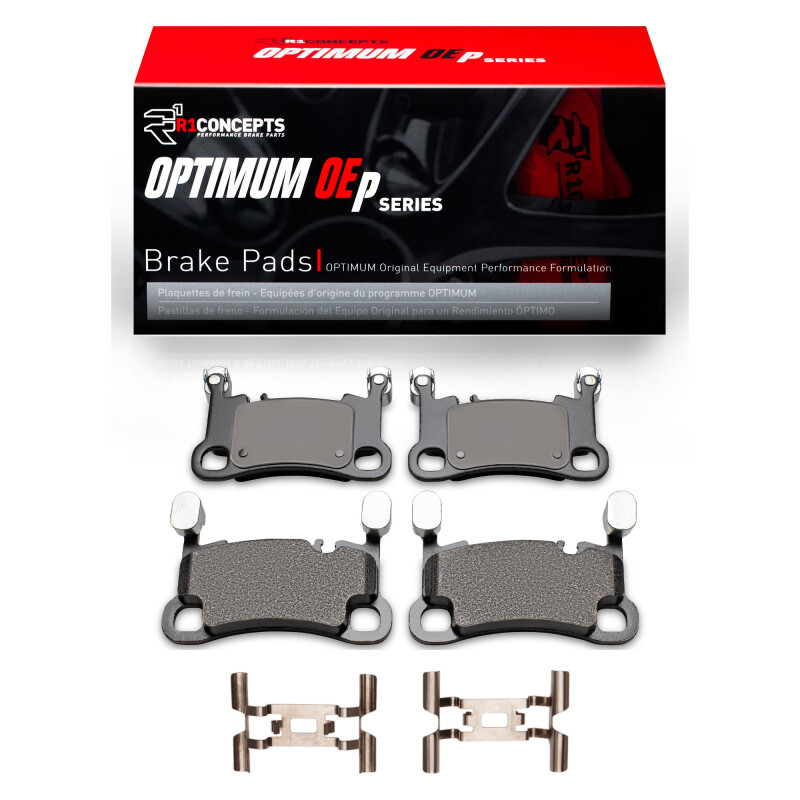 Picture of R1 2019-2023 Porsche Cayenne Rear R1 Optimum OE Pads & Hardware Kit