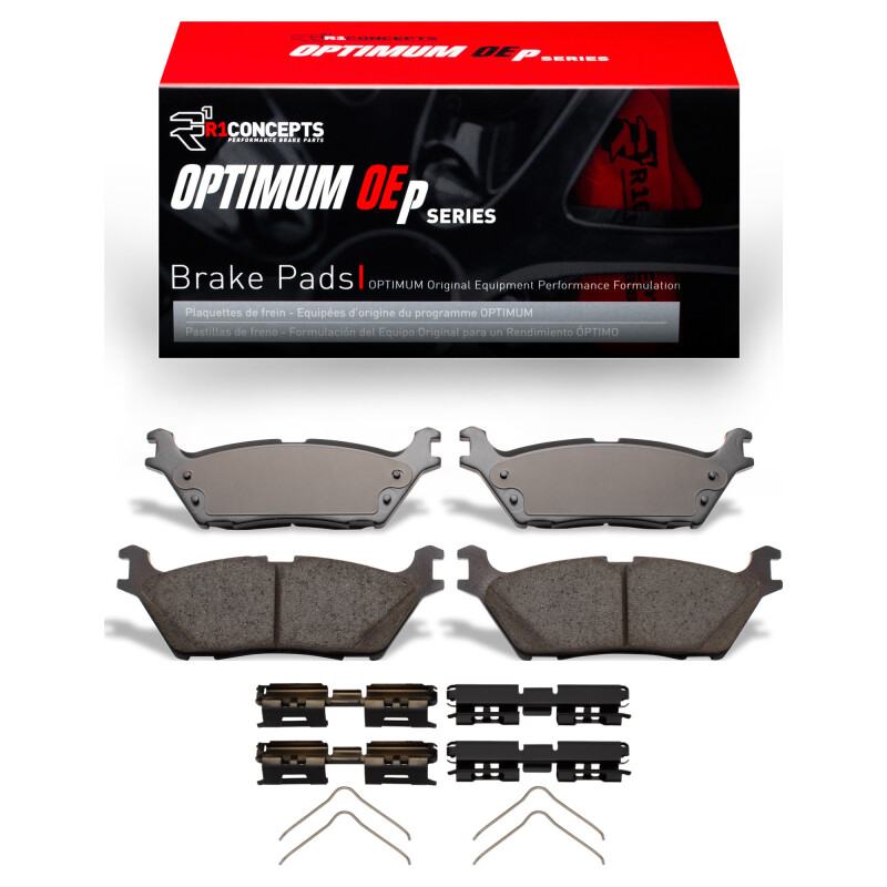 Picture of R1 2021-2025 Ford F-150 RWD Rear R1 Optimum OE Pads & Hardware Kit