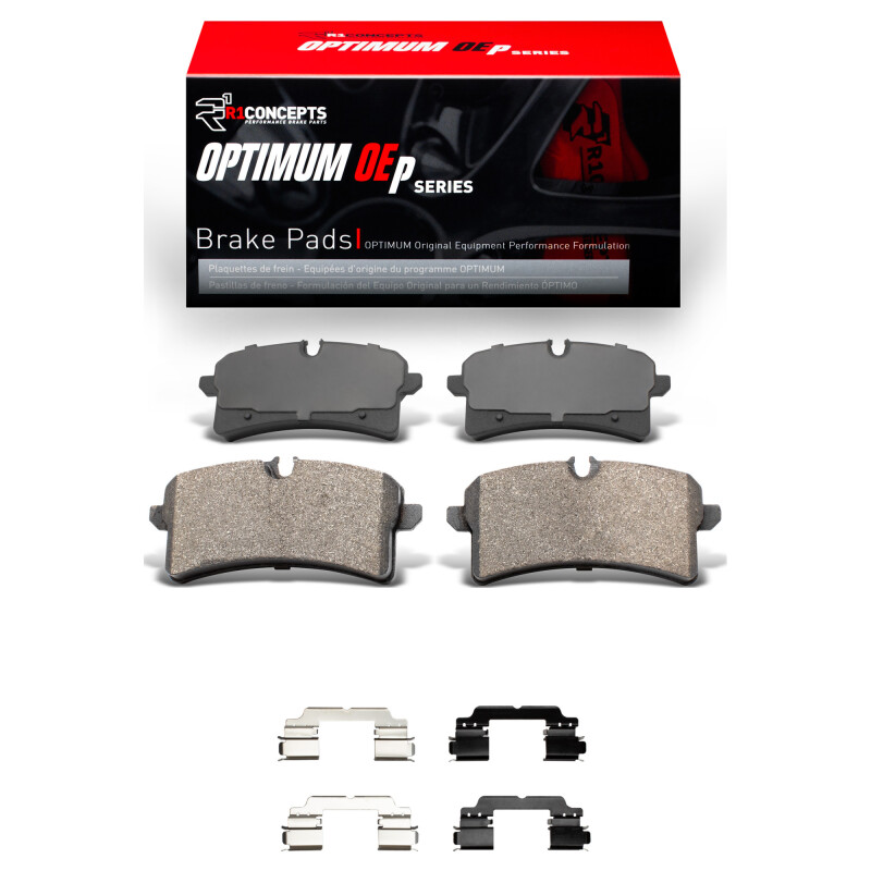 Picture of R1 2015-2018 Porsche Macan Rear R1 Optimum OE Pads & Hardware Kit