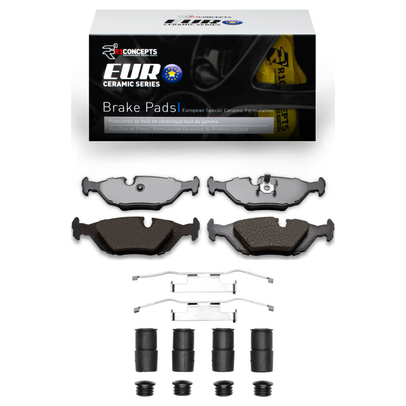 Picture of R1 1981-1991 BMW 325E Rear R1 Euro Ceramic Pads & Hardware Kit