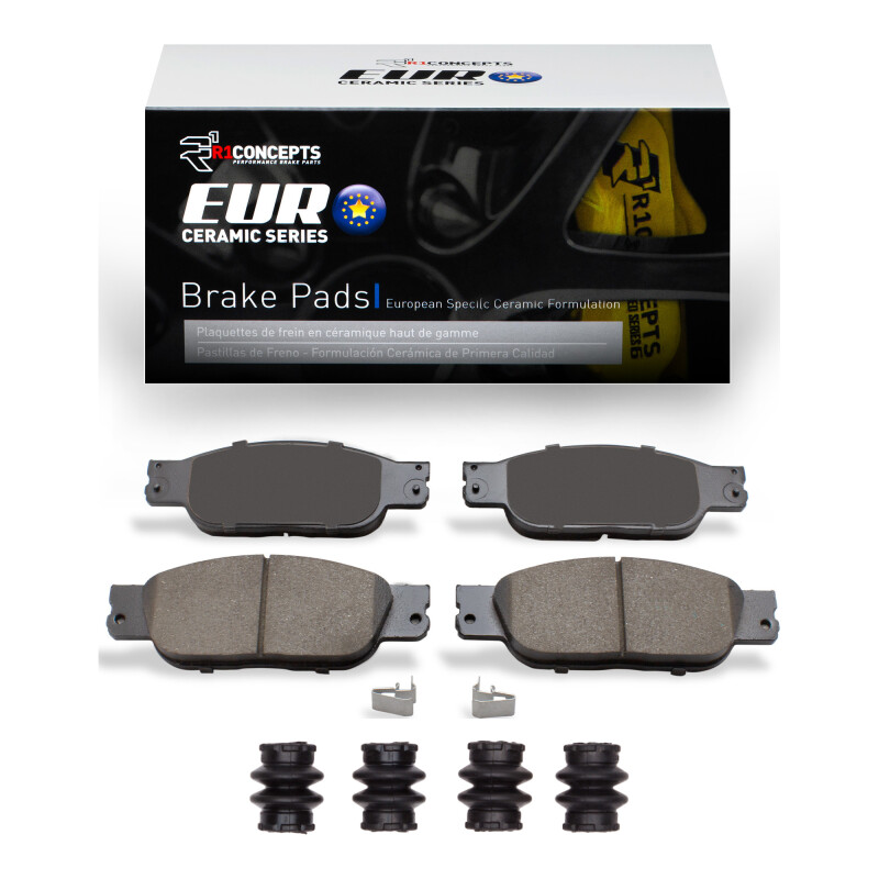 Picture of R1 2003-2005 Jaguar VanDEN PLAS Front R1 Euro Ceramic Pads & Hardware Kit