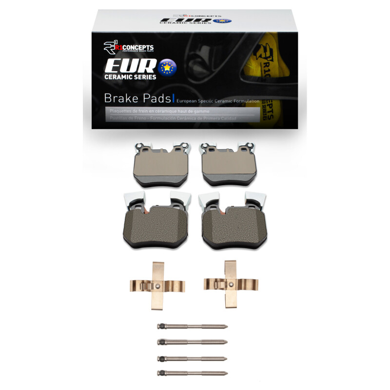 Picture of R1 2006-2013 BMW 135I Rear R1 Euro Ceramic Pads & Hardware Kit