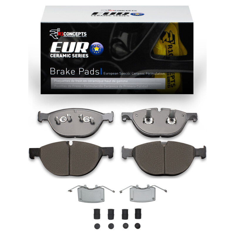 Picture of R1 2010-2024 Jaguar XFR Front R1 Euro Ceramic Pads & Hardware Kit