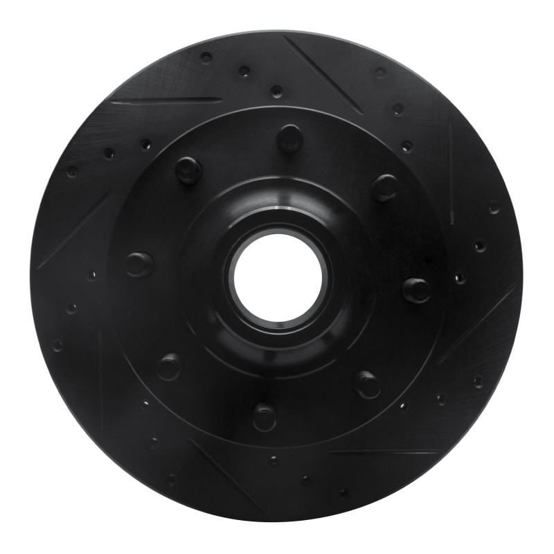 Picture of R1 1994-1999 Dodge Ram 2500 Front Right Drilled & Slotted Black Brake Rotor