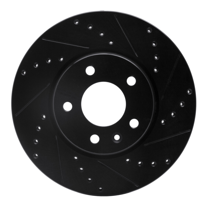 Picture of R1 2011-2025 Buick LaCrosse Front Right Drilled & Slotted Black Brake Rotor