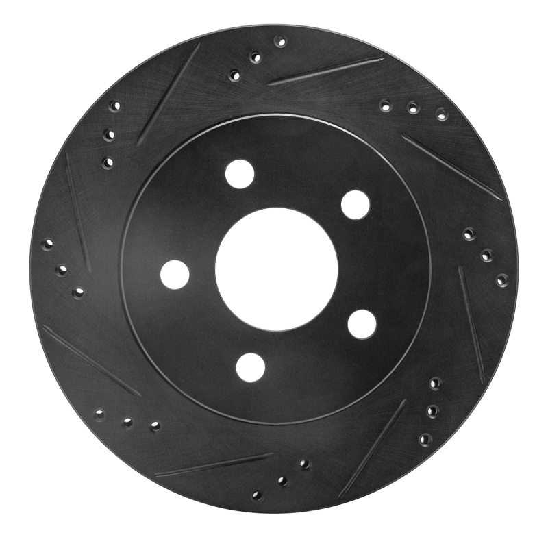 Picture of R1 1993-1997 Chevrolet Camaro Rear Left Drilled & Slotted Black Brake Rotor