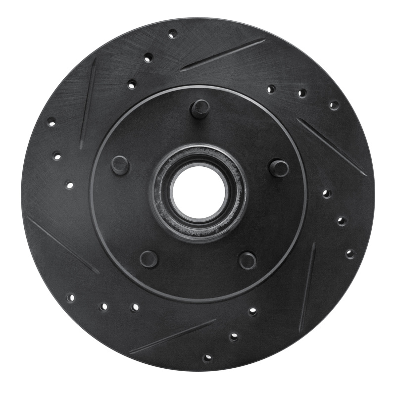 Picture of R1 1982-1995 Buick Regal Front Left Drilled & Slotted Black Brake Rotor