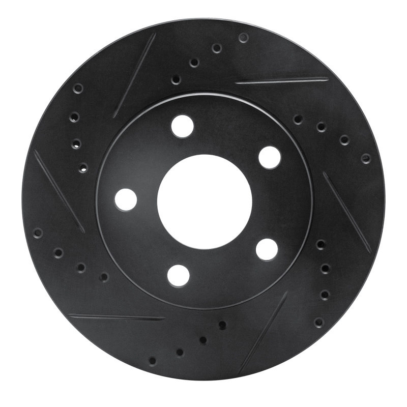 Picture of R1 1990-1997 Buick LeSabre Front Left Drilled & Slotted Black Brake Rotor