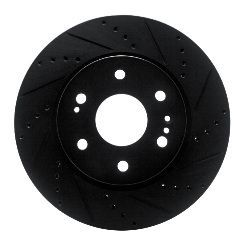 Picture of R1 2019-2026 Cadillac Escalade ESV Front Right Drilled & Slotted Black Brake Rotor