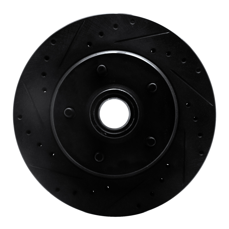 Picture of R1 1990-2002 Chevrolet Astro Front Left Drilled & Slotted Black Brake Rotor