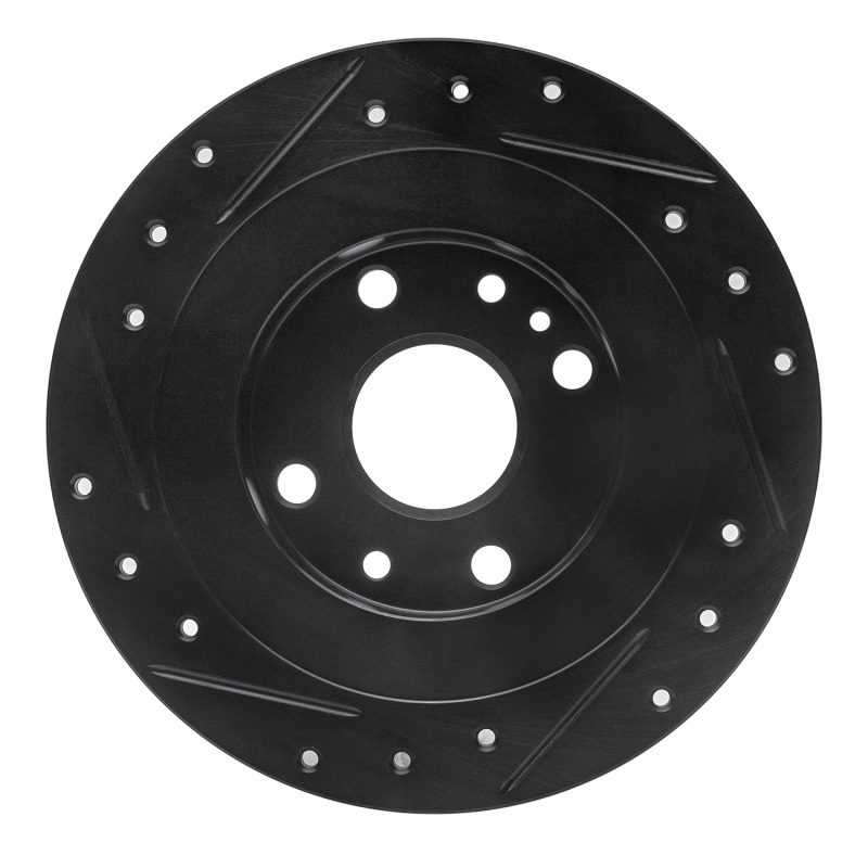 Picture of R1 1990-2003 Ford Escort Rear Right Drilled & Slotted Black Brake Rotor