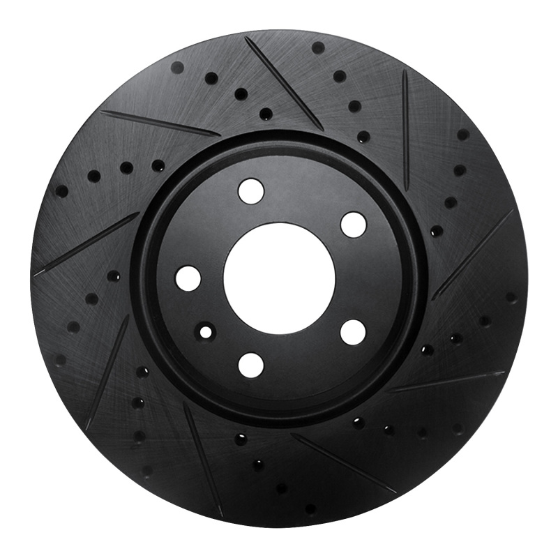 Picture of R1 2011-2017 Audi A4 (USA/Canada) Front Right Drilled & Slotted Black Brake Rotor