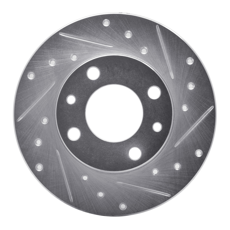 Picture of R1 1966-1992 Bertone X-1/9 Front/Rear Right Drilled & Slotted Silver Brake Rotor