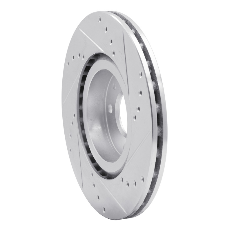 Picture of R1 2012-2019 Fiat 500 (USA/Canada) Front Left Drilled & Slotted Silver Brake Rotor