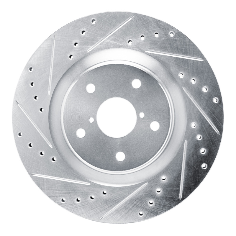 Picture of R1 2020-2025 Subaru WRX Front Left Drilled & Slotted Silver Brake Rotor