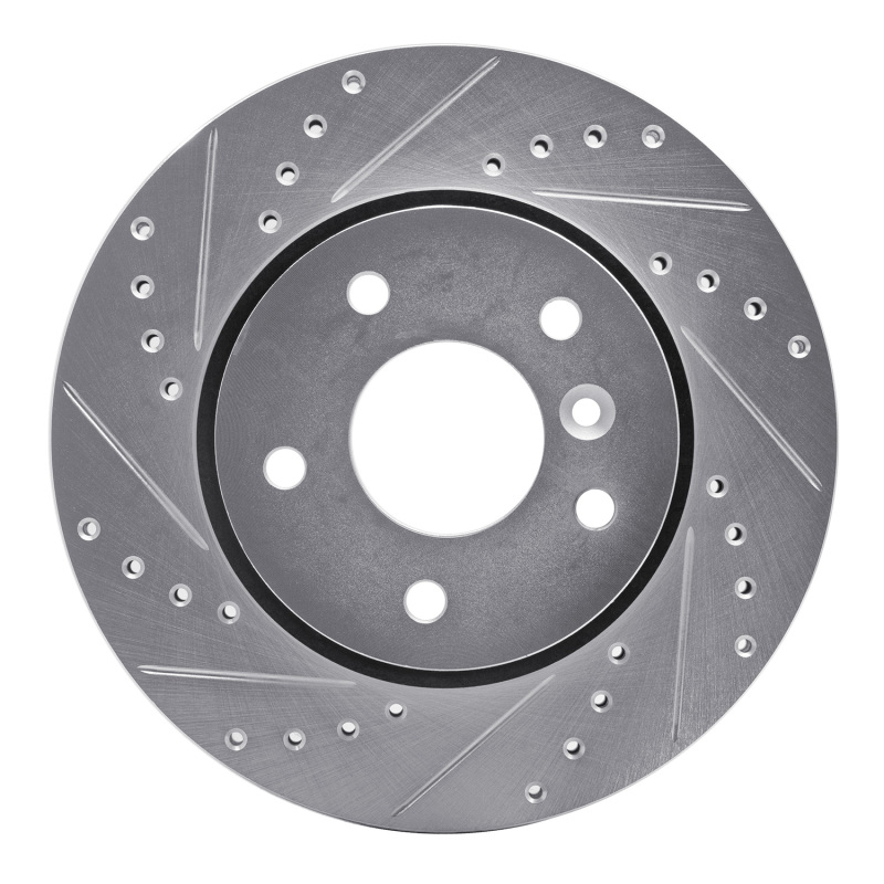 Picture of R1 1994-2002 Land Rover Range Rover Front Left Drilled & Slotted Silver Brake Rotor