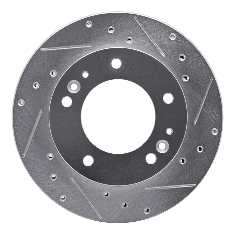 Picture of R1 2006-2015 Jaguar XJR Rear Right Drilled & Slotted Silver Brake Rotor