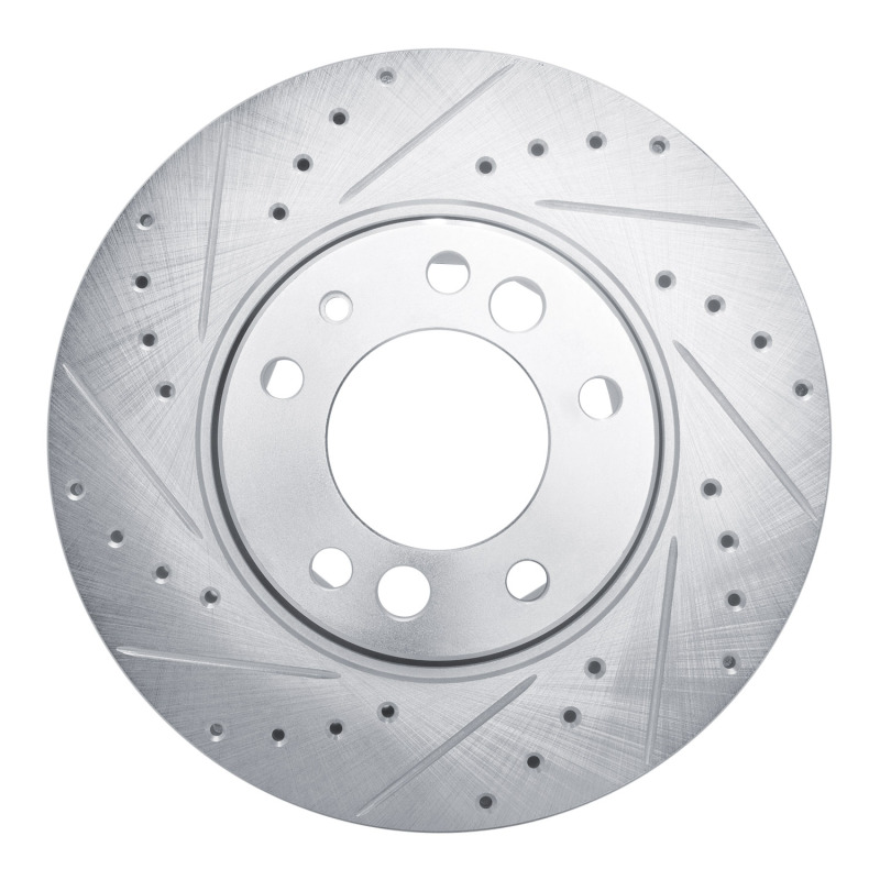 Picture of R1 1991-1993 BMW M5 Front Left Drilled & Slotted Silver Brake Rotor