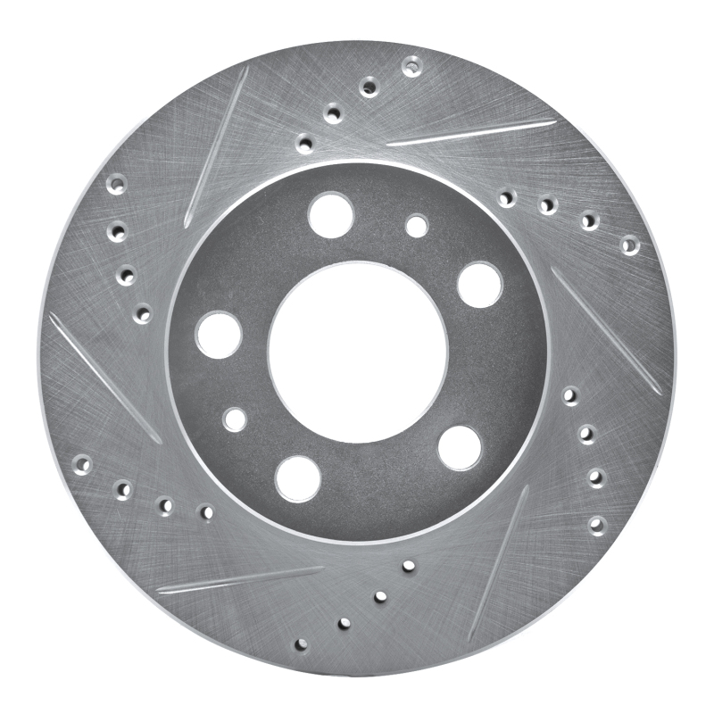 Picture of R1 1976-1993 Volvo 265 Front Left Drilled & Slotted Silver Brake Rotor