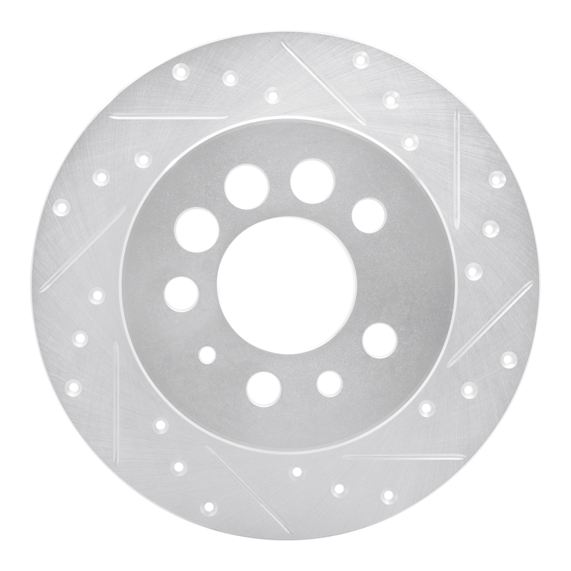 Picture of R1 1974-1995 Volvo 245 Rear Right Drilled & Slotted Silver Brake Rotor