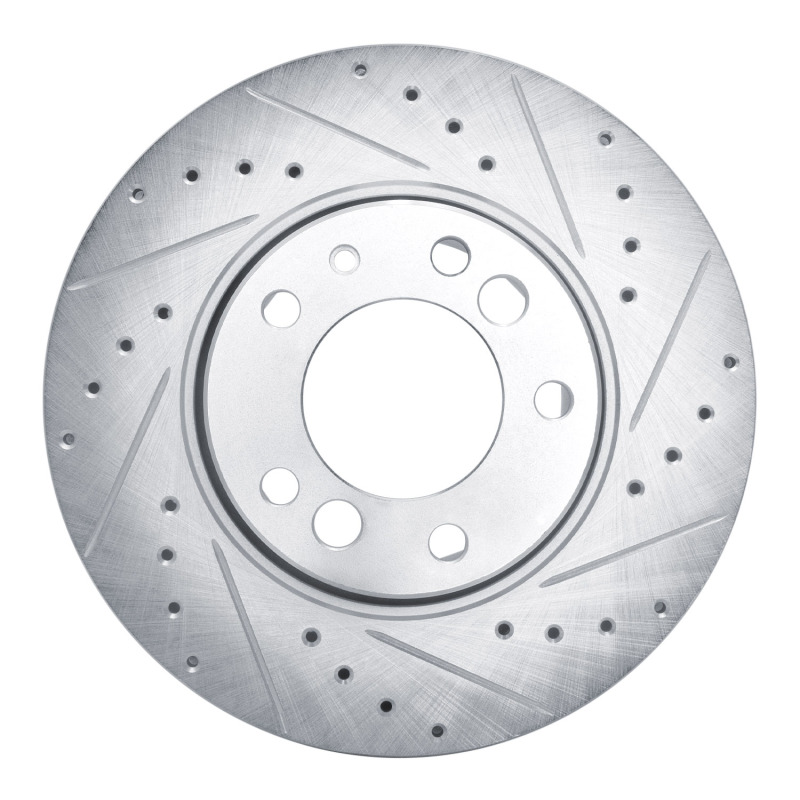 Picture of R1 1991-1993 BMW M5 Front Right Drilled & Slotted Silver Brake Rotor