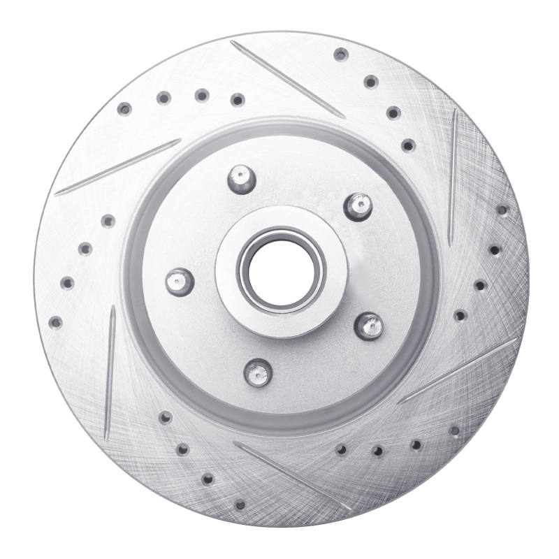 Picture of R1 1969-1973 Chrysler New Yorker Front Right Drilled & Slotted Silver Brake Rotor