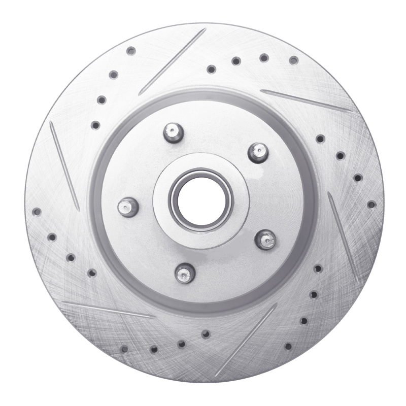 Picture of R1 1969-1973 Chrysler New Yorker Front Left Drilled & Slotted Silver Brake Rotor