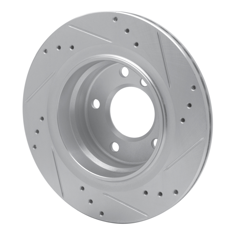 Picture of R1 2003-2008 BMW Z4 Rear Left Drilled & Slotted Silver Brake Rotor