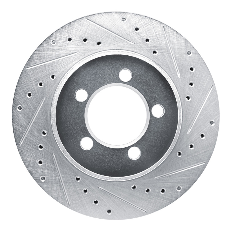 Picture of R1 1965-1972 Dodge Dart Front Right Drilled & Slotted Silver Brake Rotor