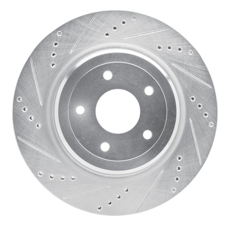 Picture of R1 2006-2013 Chevrolet Corvette Rear Left Drilled & Slotted Silver Brake Rotor