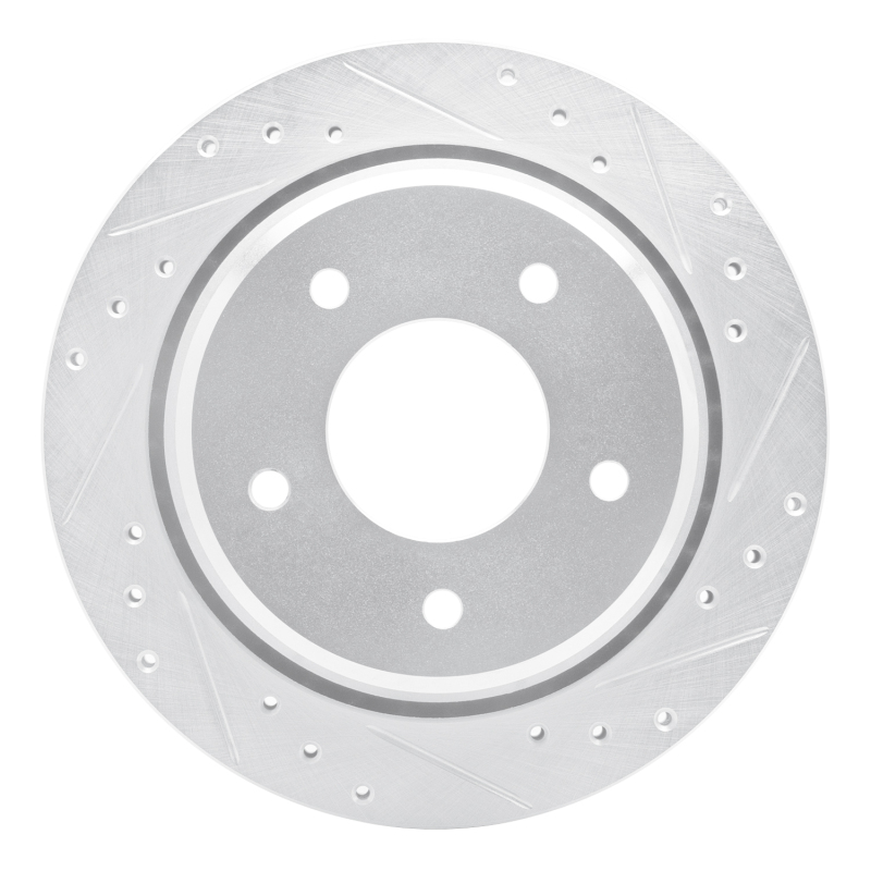 Picture of R1 1994-1996 Chevrolet Commercial Chassis Rear Right Drilled & Slotted Silver Brake Rotor