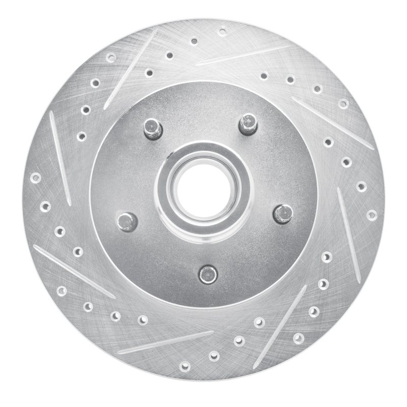 Picture of R1 1969-1996 Buick Riviera Front Left Drilled & Slotted Silver Brake Rotor