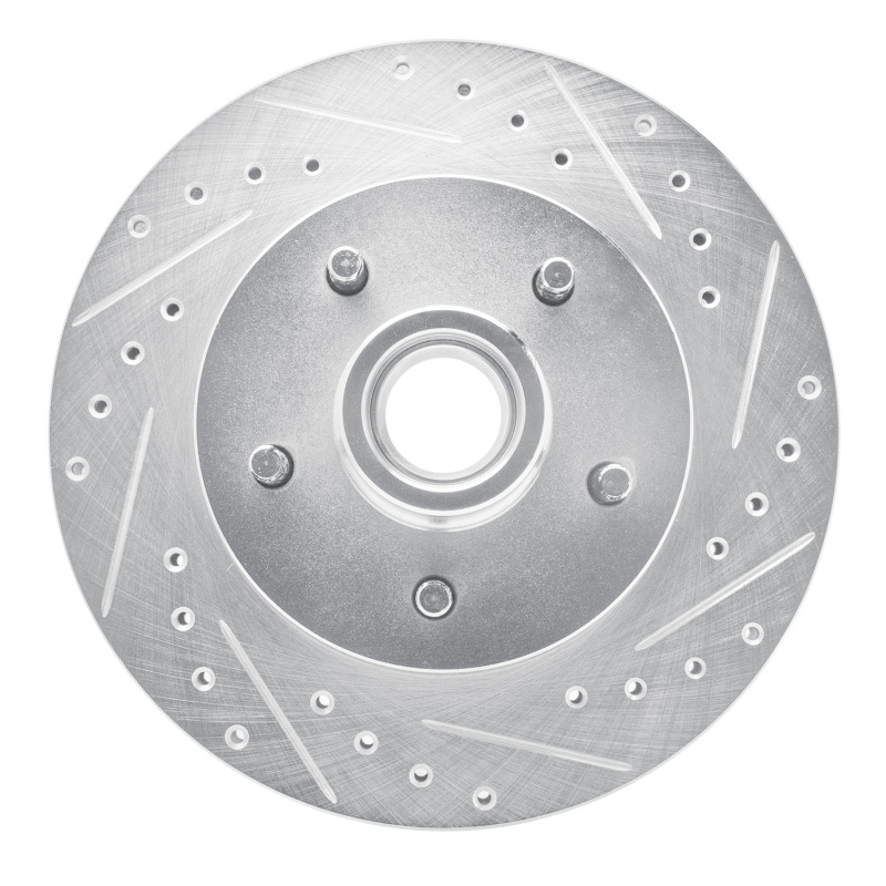 Picture of R1 1969-1996 Buick Estate Wagon Front Right Drilled & Slotted Silver Brake Rotor