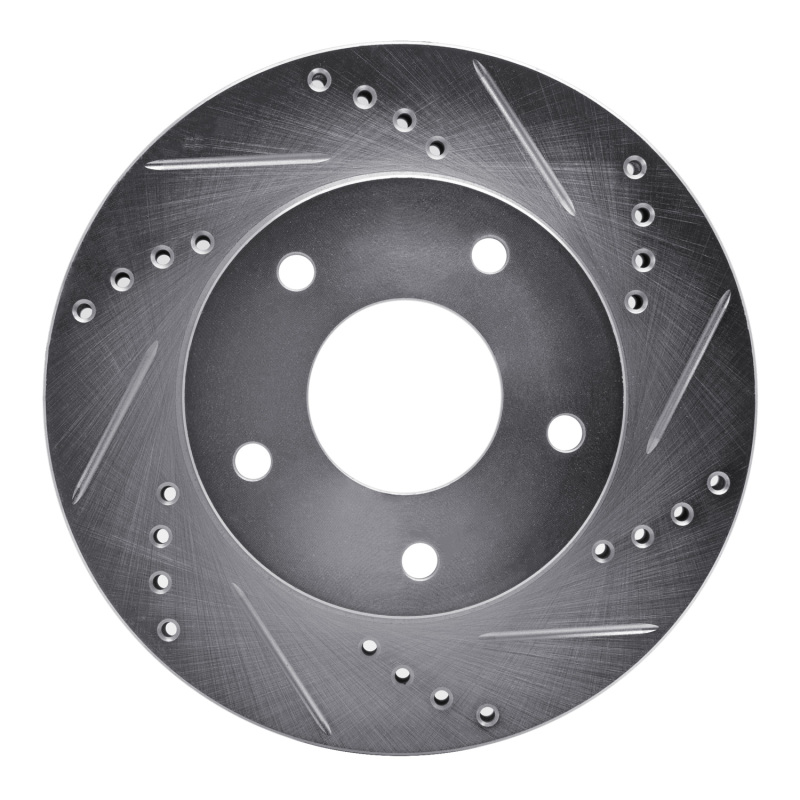 Picture of R1 1979-1998 Buick Riviera Front/Rear Right Drilled & Slotted Silver Brake Rotor