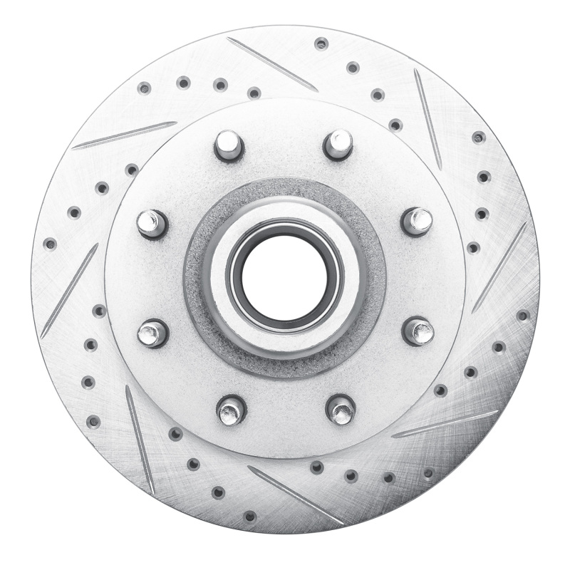 Picture of R1 1988-1996 Chevrolet C3500 Front Right Drilled & Slotted Silver Brake Rotor