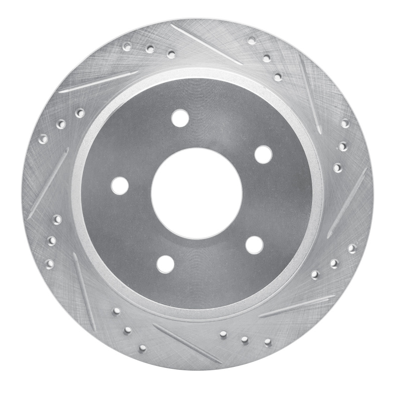 Picture of R1 1998-2005 Chevrolet Blazer Rear Right Drilled & Slotted Silver Brake Rotor