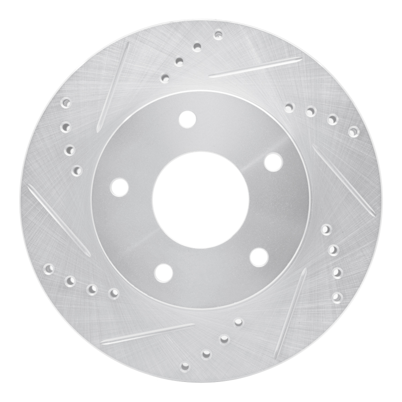 Picture of R1 1997-2005 Chevrolet Blazer Front Left Drilled & Slotted Silver Brake Rotor