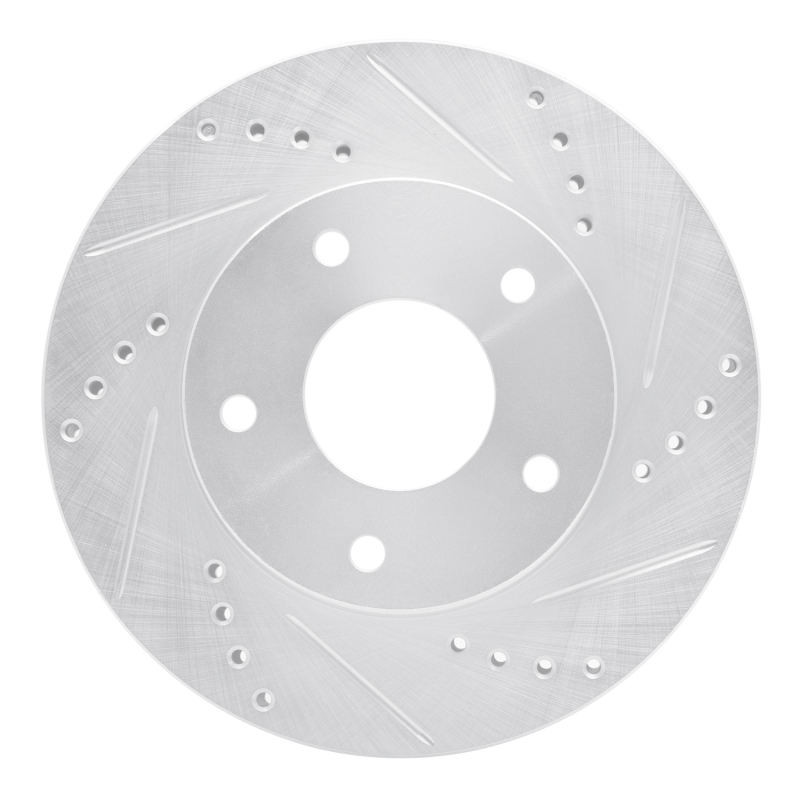 Picture of R1 1997-2005 Chevrolet S10 Front Right Drilled & Slotted Silver Brake Rotor