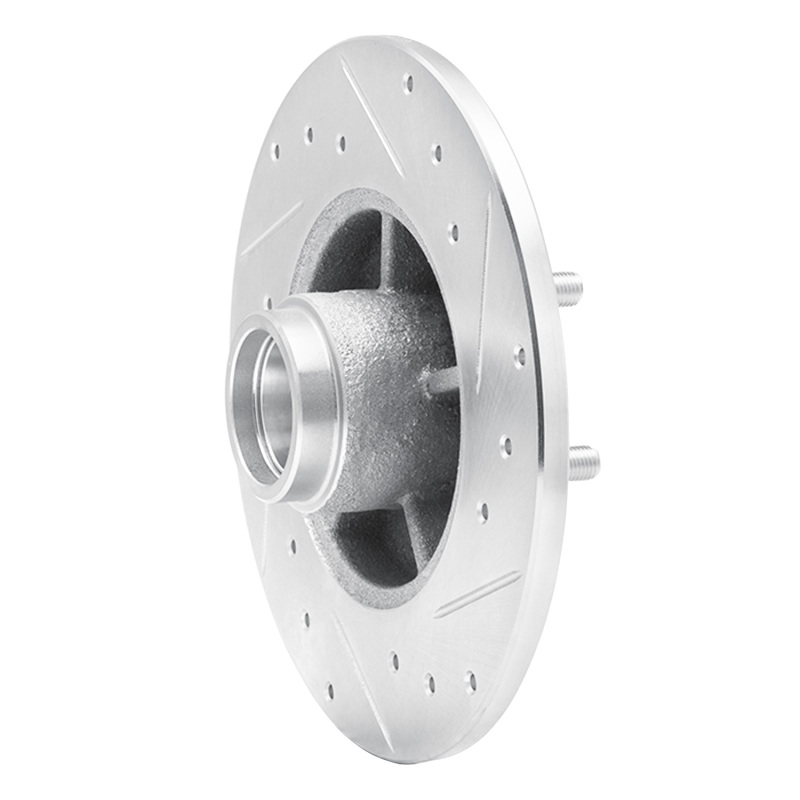 Picture of R1 1984-1987 Pontiac Fiero Front Left Drilled & Slotted Silver Brake Rotor