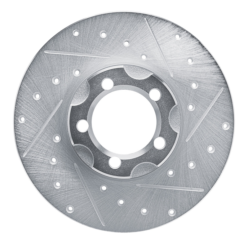 Picture of R1 1961-1967 Mercedes-Benz 220SB Front Right Drilled & Slotted Silver Brake Rotor