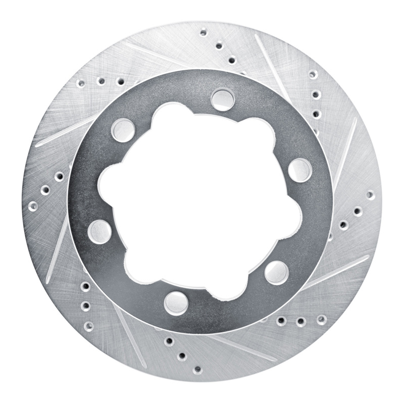 Picture of R1 2006-2025 American Coach Patriot Rear Right Drilled & Slotted Silver Brake Rotor