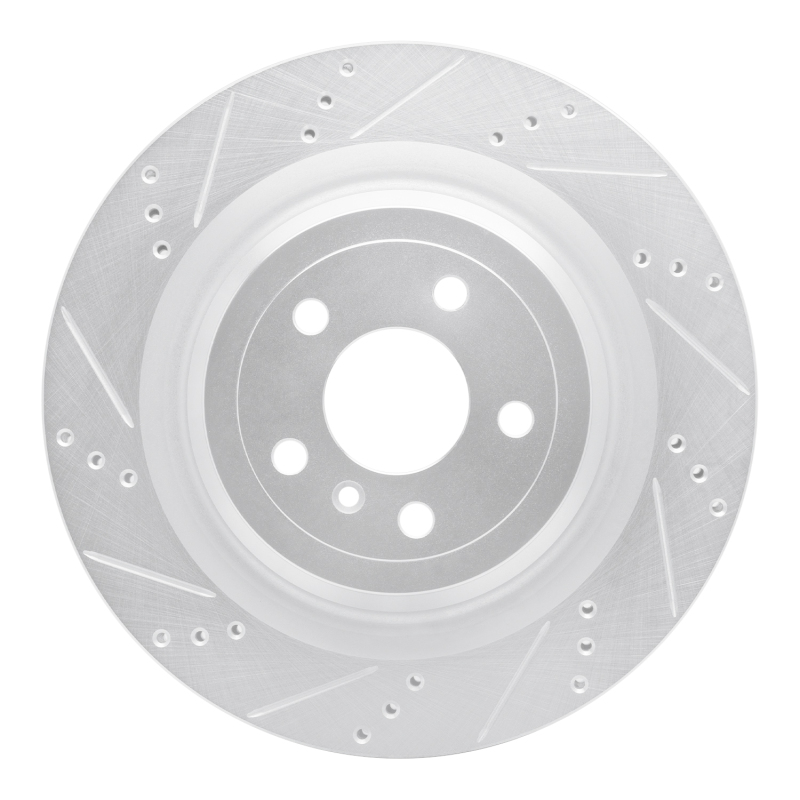 Picture of R1 2013-2019 Mercedes-Benz GL450 Rear Left Drilled & Slotted Silver Brake Rotor