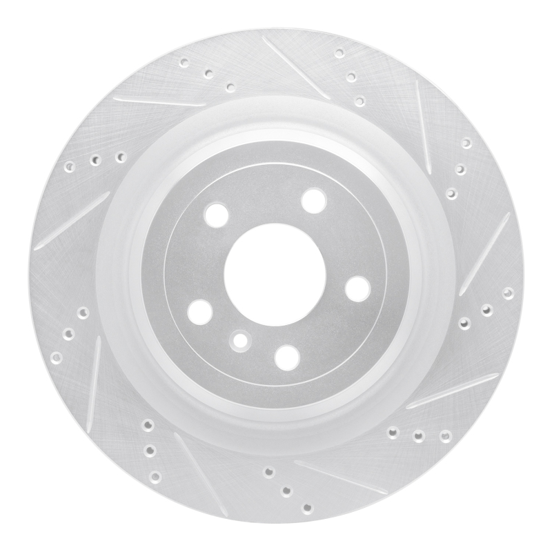 Picture of R1 2013-2019 Mercedes-Benz GLE400 Rear Right Drilled & Slotted Silver Brake Rotor